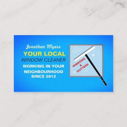 Fensterwasher, Fensterreiniger, Reinigungsservice Visitenkarte (Rückseite)