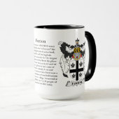 Fenton Familien-Wappen Tasse (VorderseiteRechts)