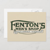 Fenton's Men Shop Brattleboro Postkarte (Vorne/Hinten)