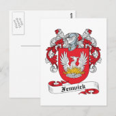 Fenwick Familienwappen Postkarte (Vorne/Hinten)