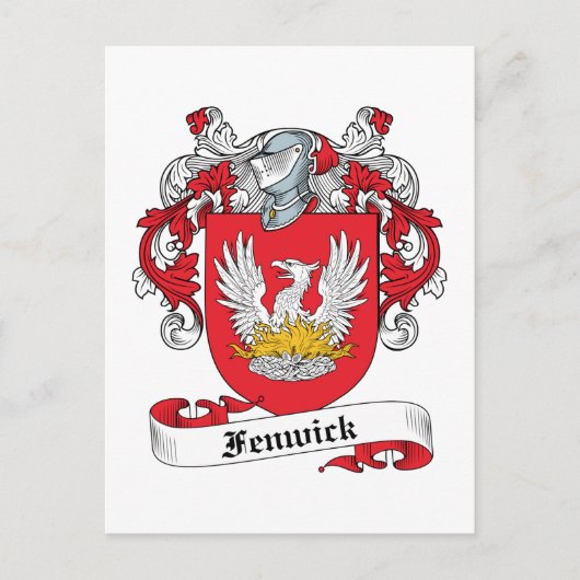 Fenwick Familienwappen Postkarte (Vorderseite)