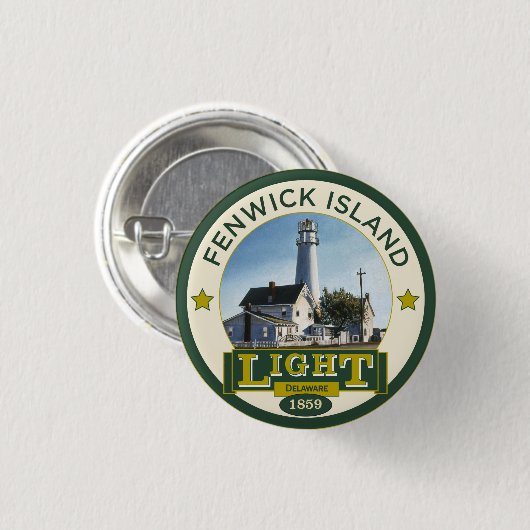 Fenwick Insel-Leuchtturm Button (Vorne & Hinten)