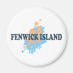 Fenwick Insel"Seashells-" Entwurf Magnet