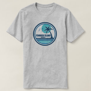 Fenwick Island Delaware Palme Vögel T-Shirt