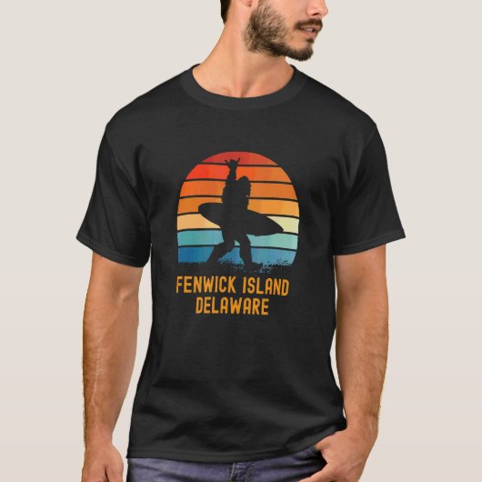 Fenwick Island Delaware Sasquatch Souvenir T-Shirt (Vorderseite)