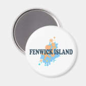 Fenwick Island "Seashells" Design. Magnet (Vorderseite/Rückseite)