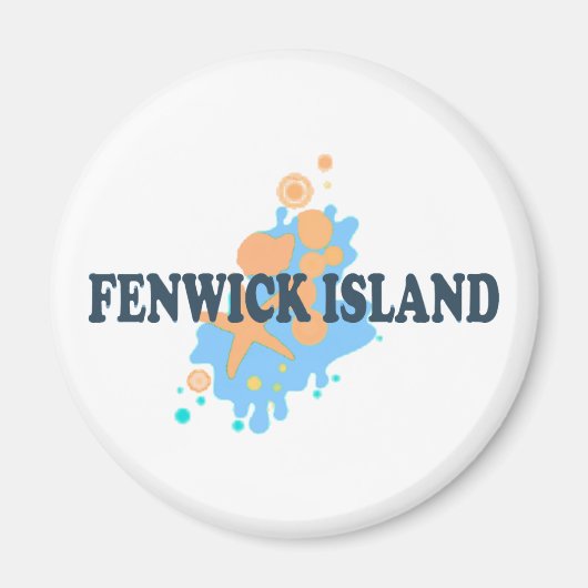 Fenwick Island "Seashells" Design. Magnet (Vorne)