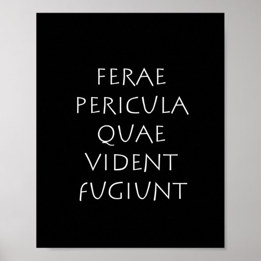 Ferae pericula quae vident fugied poster (Vorne)