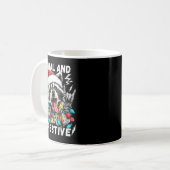 Feral And Festive Funny Christmas Rocker Raccoon S Kaffeetasse (Vorderseite Links)