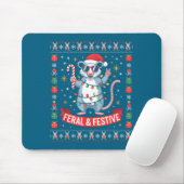 Feral And Festive Ossum Christmas Sweater  Mousepad (Mit Mouse)
