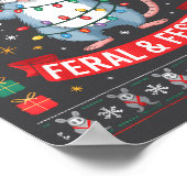 Feral And Festive Ossum Christmas Sweater  Poster (Ecke)