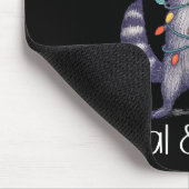 Feral And Festive Raccoon, Funny Christmas Mousepad (Ecke)
