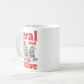 Feral And Festive Raccoon Santa Christmas Holiday Kaffeetasse (Vorderseite Links)