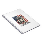 Feral and Free Patriotic Raccoon Vintage Shirt Des Notizblock (Rechte Seite)