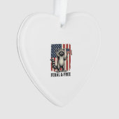 Feral and Free Patriotic Raccoon Vintage Shirt Des Ornament (Vorderseite)