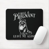 Feral And Pregnant Funny Pregnant Raccoon Baby Ann Mousepad (Mit Mouse)