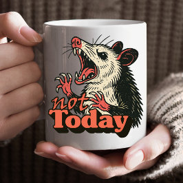 Feral Angry Possum noch nicht Typografie Kaffeetasse