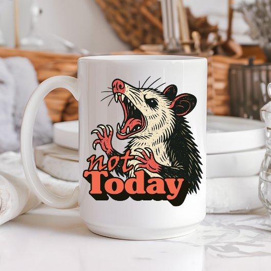 Feral Angry Possum noch nicht Typografie Kaffeetasse