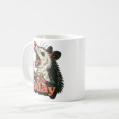 Feral Angry Possum noch nicht Typografie Kaffeetasse (Vorderseite Links)