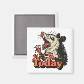 Feral Angry Possum noch nicht Typografie Magnet (Vorderseite/Rückseite)