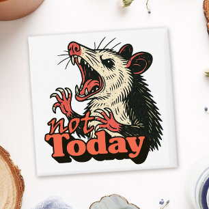 Feral Angry Possum noch nicht Typografie Magnet
