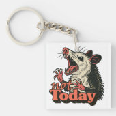 Feral Angry Possum noch nicht Typografie Schlüsselanhänger (Vorderseite)
