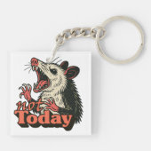 Feral Angry Possum noch nicht Typografie Schlüsselanhänger (Rückseite)