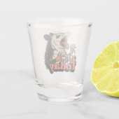 Feral Angry Possum noch nicht Typografie Schnapsglas (Rückseite)