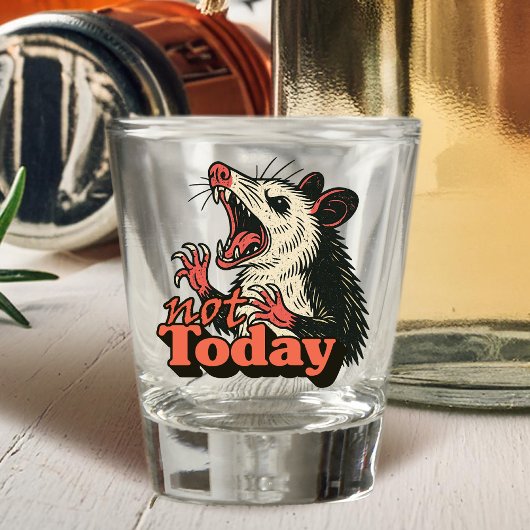 Feral Angry Possum noch nicht Typografie Schnapsglas