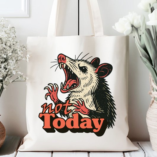 Feral Angry Possum noch nicht Typografie Tragetasche