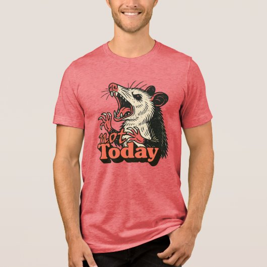 Feral Angry Possum noch nicht Typografie Tri-Blend Shirt (Vorderseite)