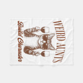 Feral Aunt Cat Lover Cat Auntie Weird Aunts Build Fleecedecke (Vorderseite (Horizontal))