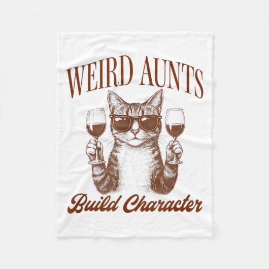 Feral Aunt Cat Lover Cat Auntie Weird Aunts Build  Fleecedecke (Vorderseite)