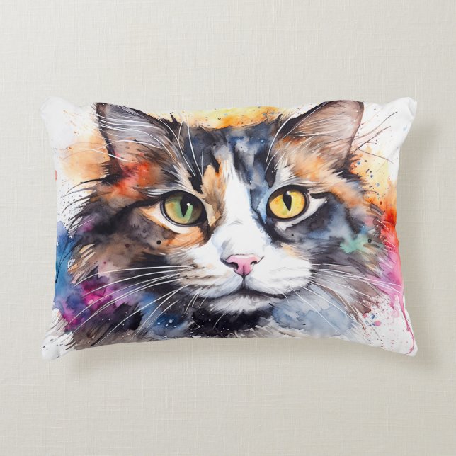 Feral Calico #87 Dekokissen (Vorderseite)