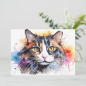 Feral Calico #87 Feiertagskarte (Stehend Vorderseite)