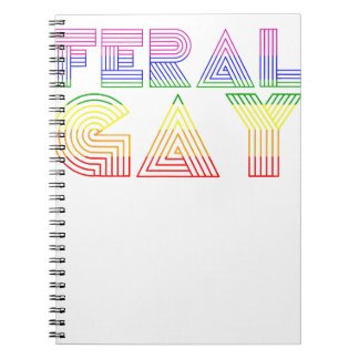 Feral Gay LGBT Gay Bi Pan Trans Pride Meme Rainbow Notizblock