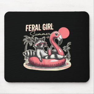 Feral Girl Sommer Funny Meme Ferrovia Sommer Mousepad