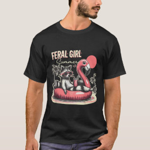 Feral Girl Sommer Funny Meme Ferrovia Sommer T-Shirt