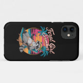 Feral Girl Summer Beach Funny Raccoon Case-Mate iPhone Hülle (Rückseite (Horizontal))