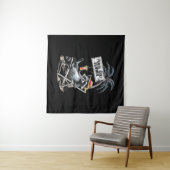 Feral Girl Summer Beach Funny Raccoon Wandteppich (Beispiel (Horizontal))