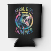 Feral Girl Summer Opossum Gefärbte Krawatte Raccoo Dosenkühler (Vorderseite)