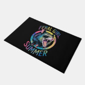 Feral Girl Summer Opossum Gefärbte Krawatte Raccoo Fußmatte (Schrägansicht)