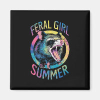 Feral Girl Summer Opossum Gefärbte Krawatte Raccoo