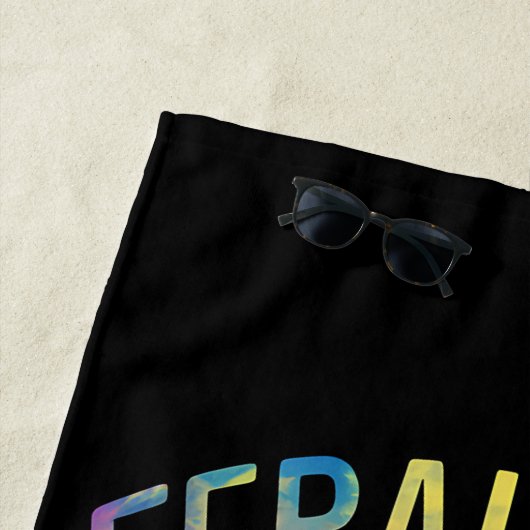 Feral Girl Summer Opossum Gefärbte Krawatte Raccoo Strandtuch (Beispiel)