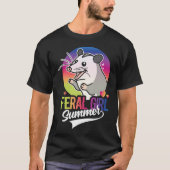 Feral Girl Summer Opossum T-Shirt (Vorderseite)