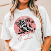 Feral Girl Summer Raccoon Tri-Blend Shirt