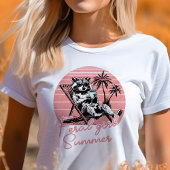 Feral Girl Summer Raccoon Tri-Blend Shirt