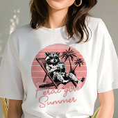 Feral Girl Summer Raccoon Tri-Blend Shirt