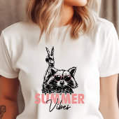 Feral Girl Summer Vibes Raccoon Tri-Blend Shirt
