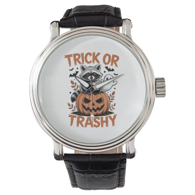 Feral Halloween Trick oder Trashy Armbanduhr (Vorderseite)